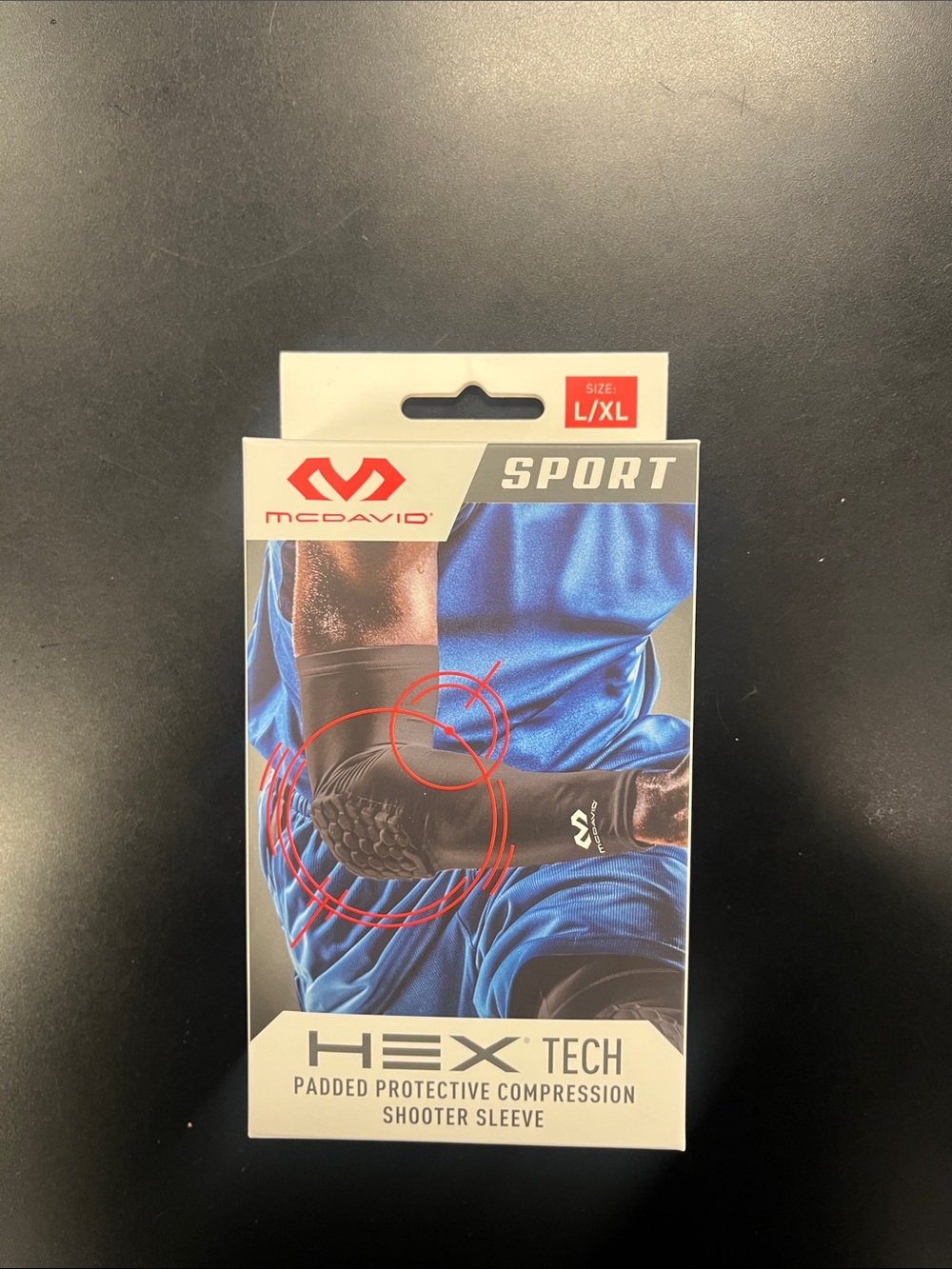 McDavid HEX Tech Padded Protective Compression Shooter Sleeve - Black